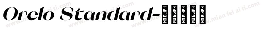 Orelo Standard字体转换
